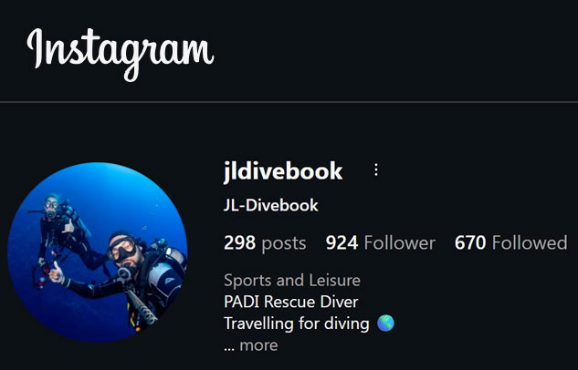 JL-Divebook on Instagram